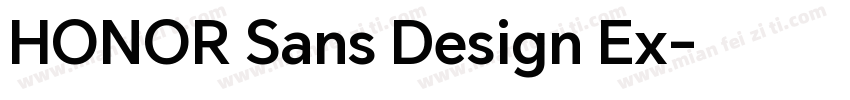 HONOR Sans Design Ex字体转换